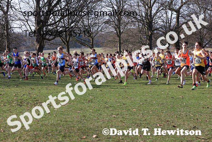 Boys under-13s 2025 UK CAU Inter Counties Cross Country Champs., Wollaton Park, Nottingham. Photo: David T. Hewitson/Sports for All Pics